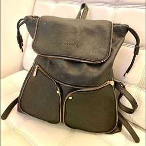 Armani Jeans Backpack with zip black leather
